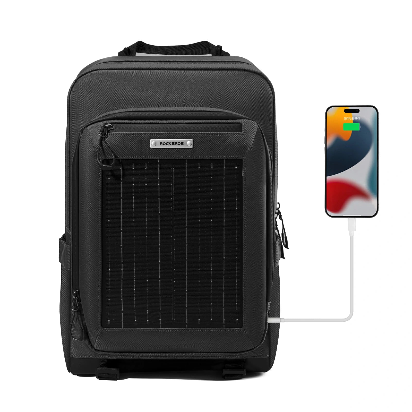 Solarrucksack Solar Rucksack 20L mit Flexiblem Abnehmbarem 10V 14W - Image 4