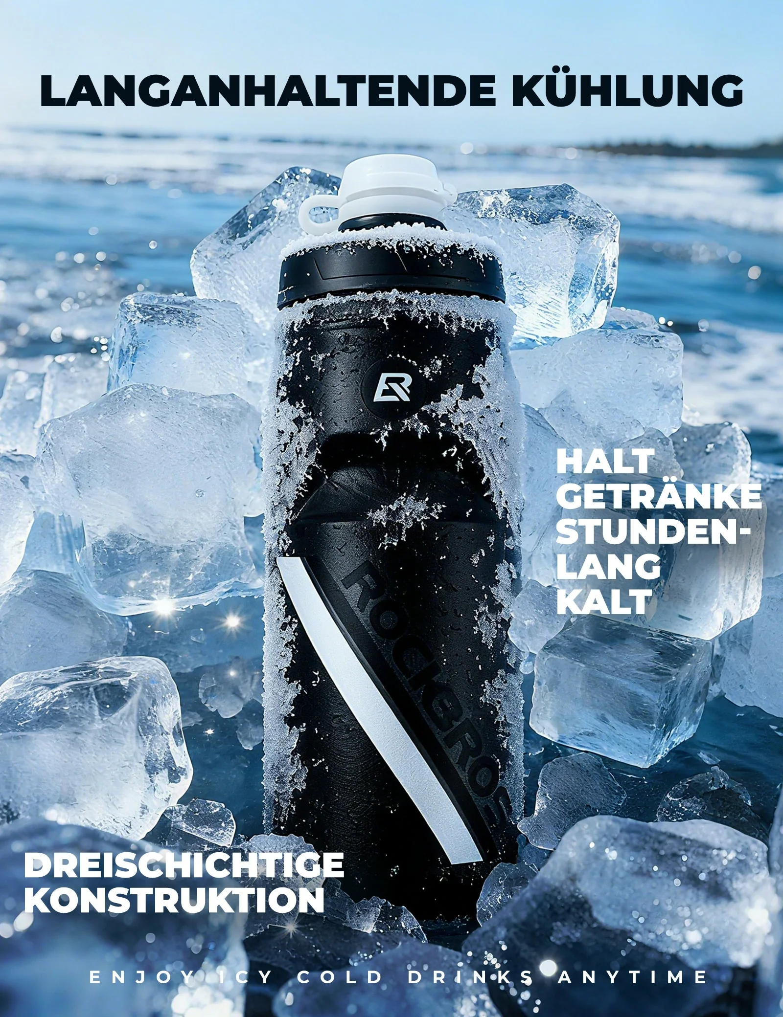Trinkflasche Fahrrad 620 ml 5 H Kühlenhalten - Image 19