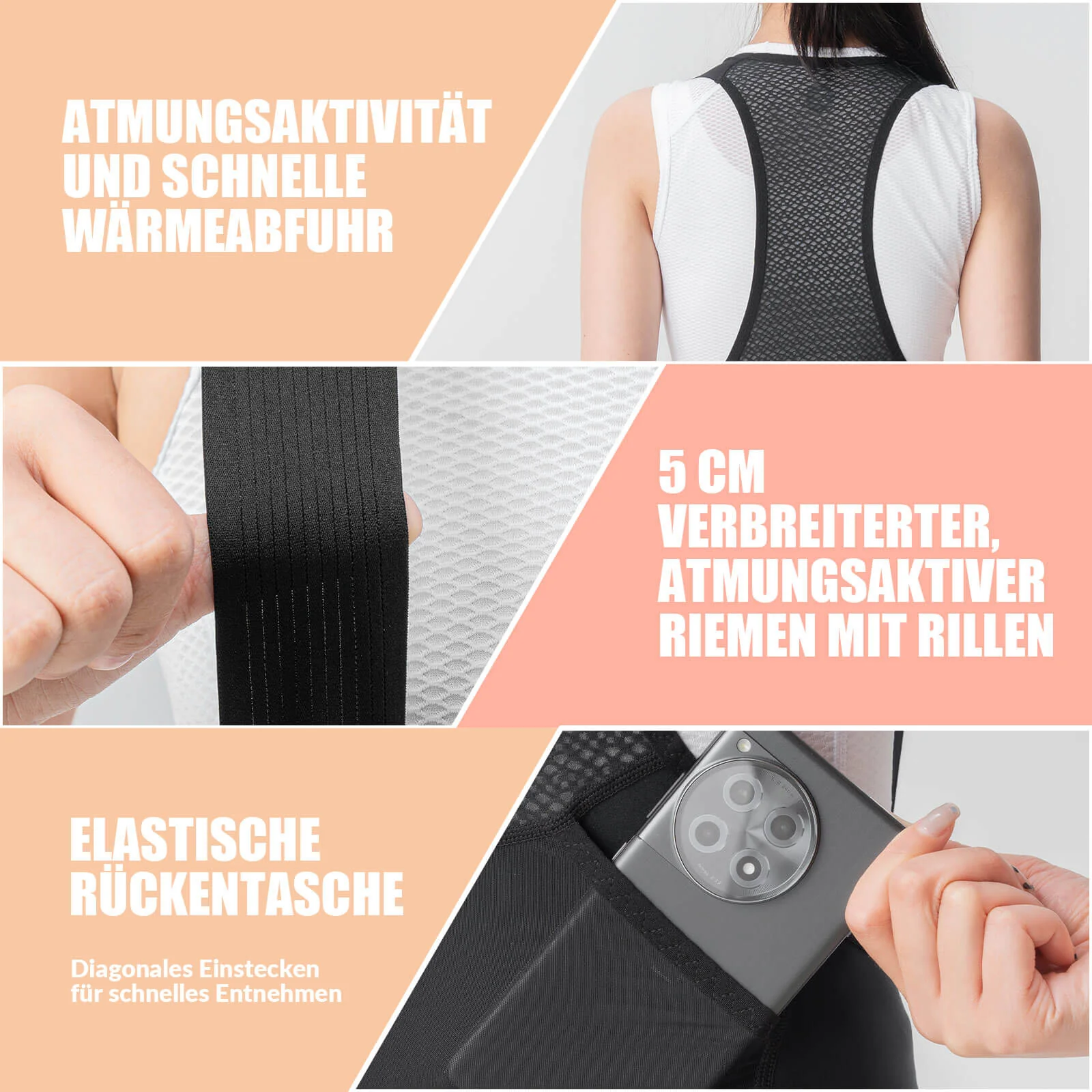 TVI Damen Trägerhose Fahrradhose Gepolstert Schnell Trocknende - Image 4