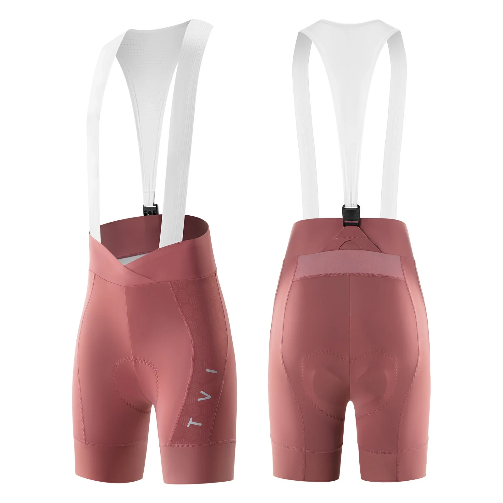 TVI Fahrrad Trägerhose Damen, Kurz Gepolstert Fahrradhose Sommer - Image 3