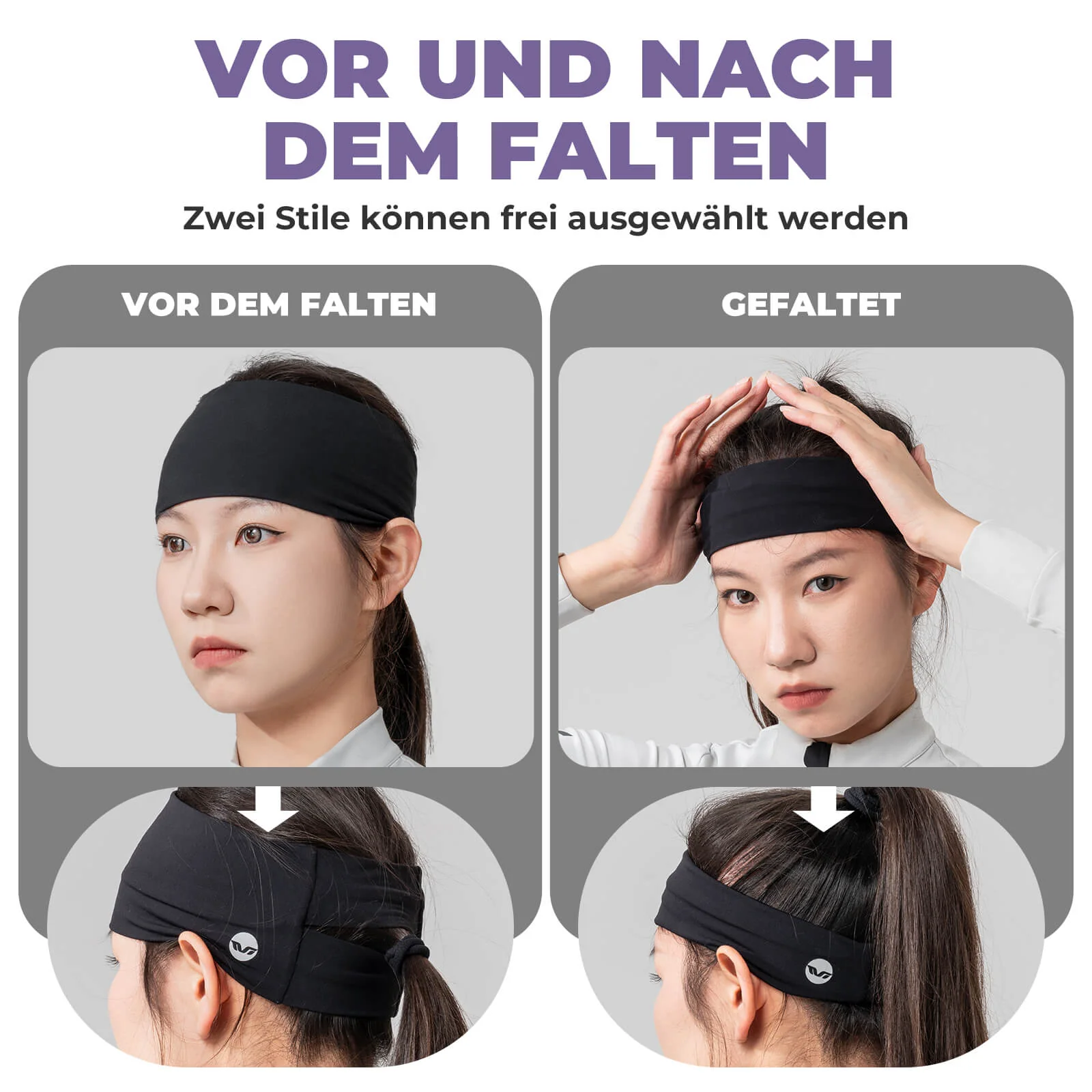 TVI Stirnbänder Sport Headband für Damen Elastisch - Image 5
