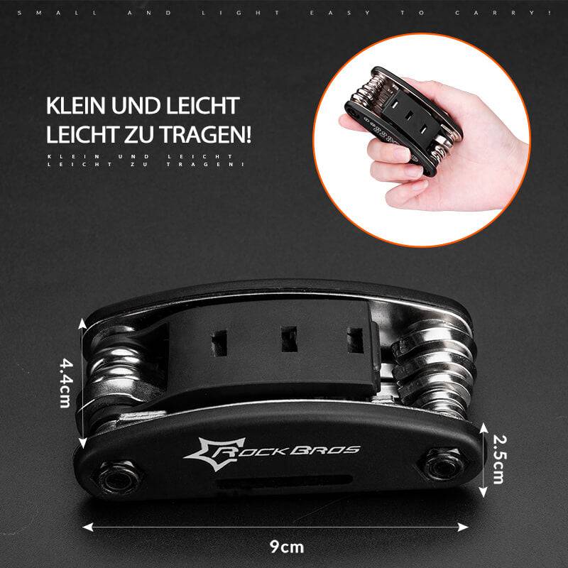 ROCKBROS Fahrrad Multifunktionswerkzeug 16 in 1 Reparatur Werkzeug– Steckschlüssel-Variante - Image 8